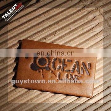 custom handbag garment embossed leather label