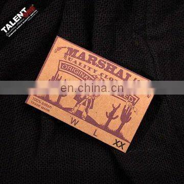 kraft-wash-paper denim leather label patch