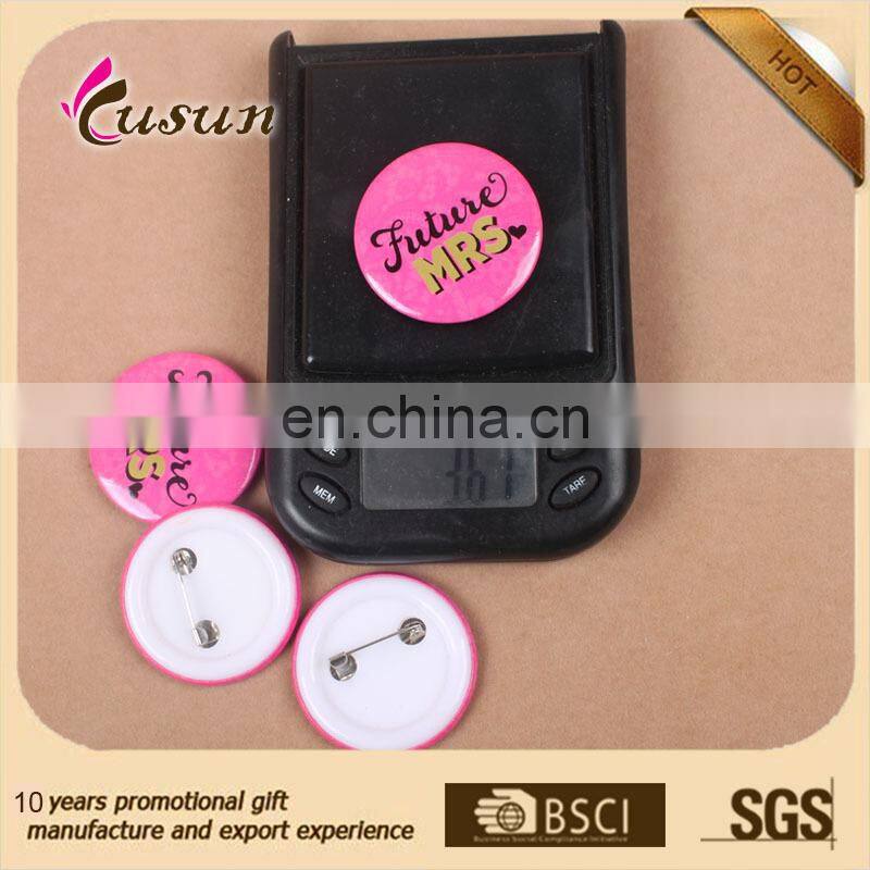 Customized Security Pin Round Metal Button Badge