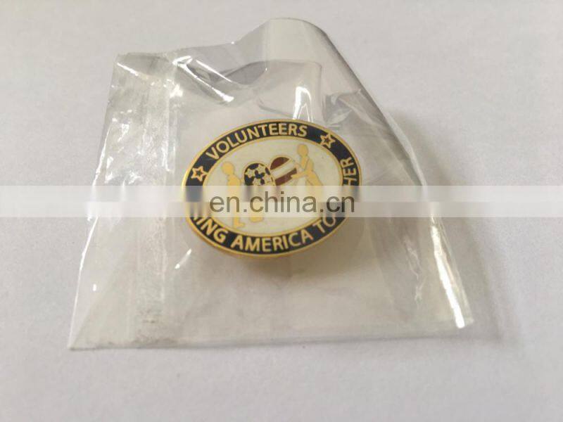 custom cheap manufacture professional volunteers lapel pin