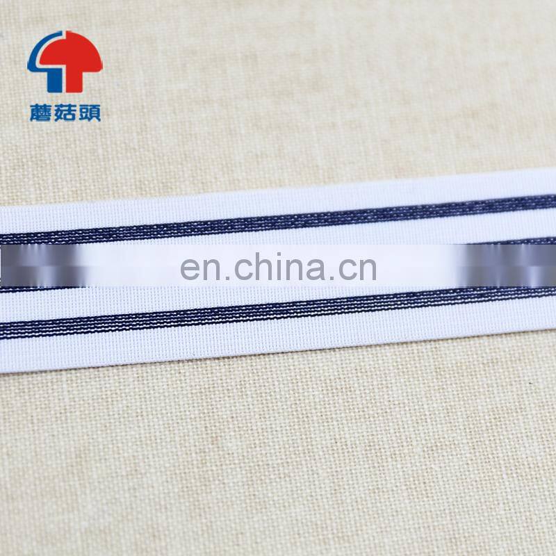 Colorful striped elastic webbing polyester nylon elastic band for hair