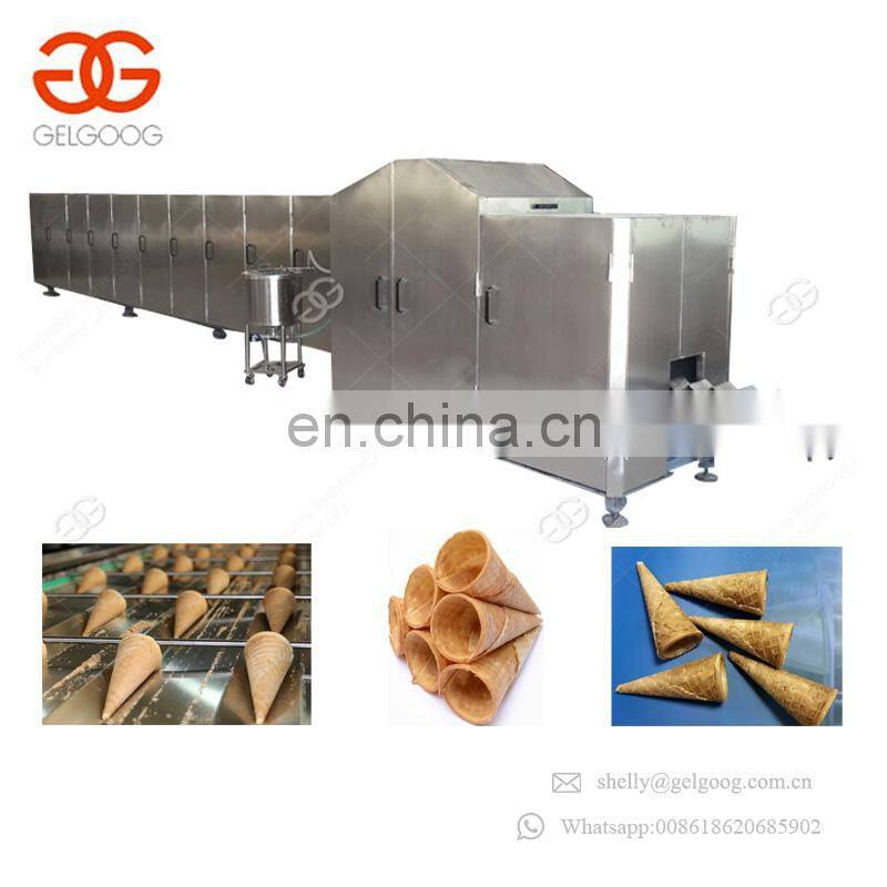 Multifunctional Full Automatic Biscuit Waffle Snow Cones Making Baker Production Line Ice Cone Machine
