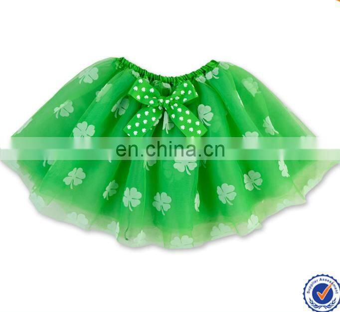 Girl Green Shamrock Frock Patterns Lace Top Tutu Skirt Persnickety Remake Festive Lovely Baby Dresses Kids Boutique Clothing USA