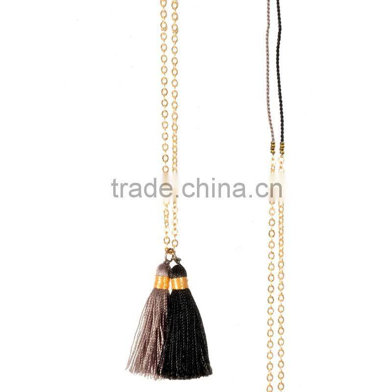 2016 wholesale trendy jewelry tassel lariat necklace for women
