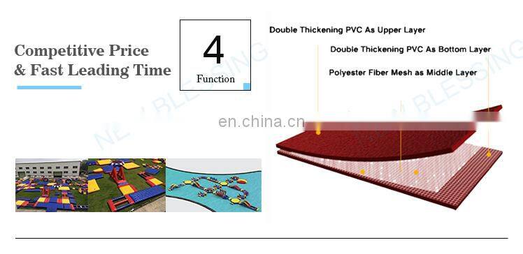 2018 high quality 0.9mm pvc tarpaulin new inflatable commercial mobile fun amusement water theme park equipment for sale