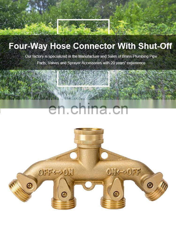 Garden Brass Shut off valve pipe fittings hose connector