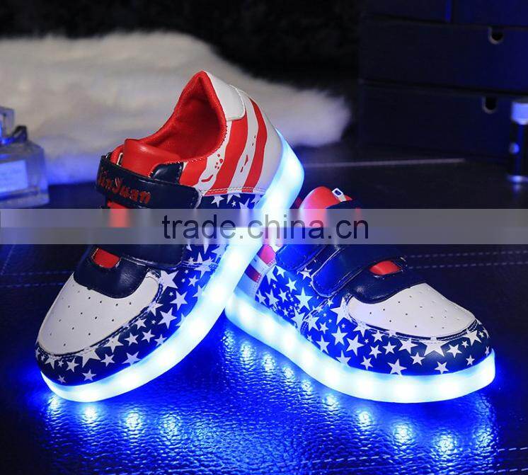 LED kids shoes, LED luminous lighting shoes sneaker for kids, LED light up kids shoes