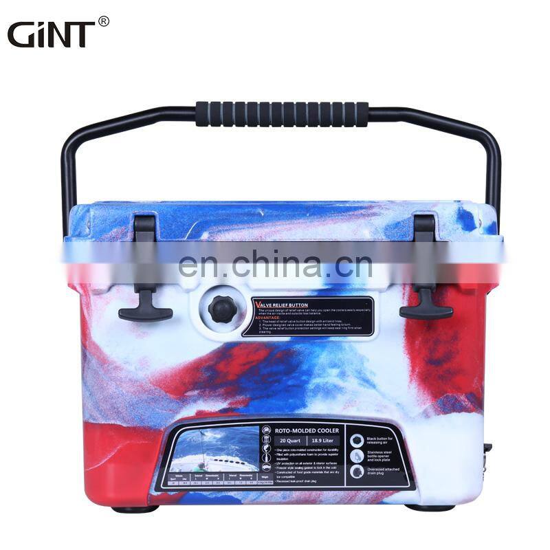 2021 Gint Rotational mould Popular 35QT 45QT PU Cooler box insulated Cooler with handle double wall Customized