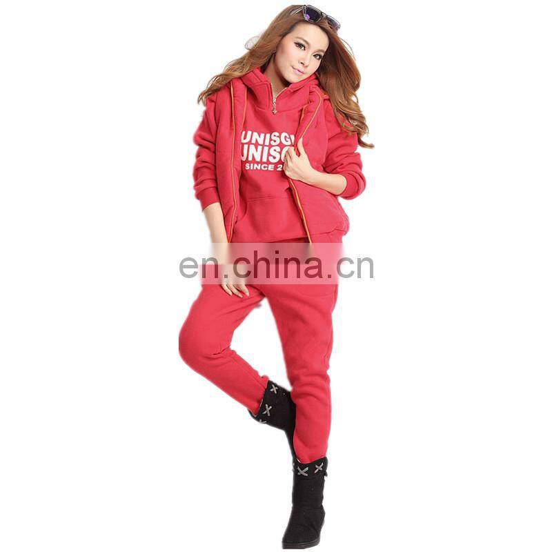 Wholesale Custom Women's suit new casual comfort three-piece set with velvet warm home fashion sweater vest