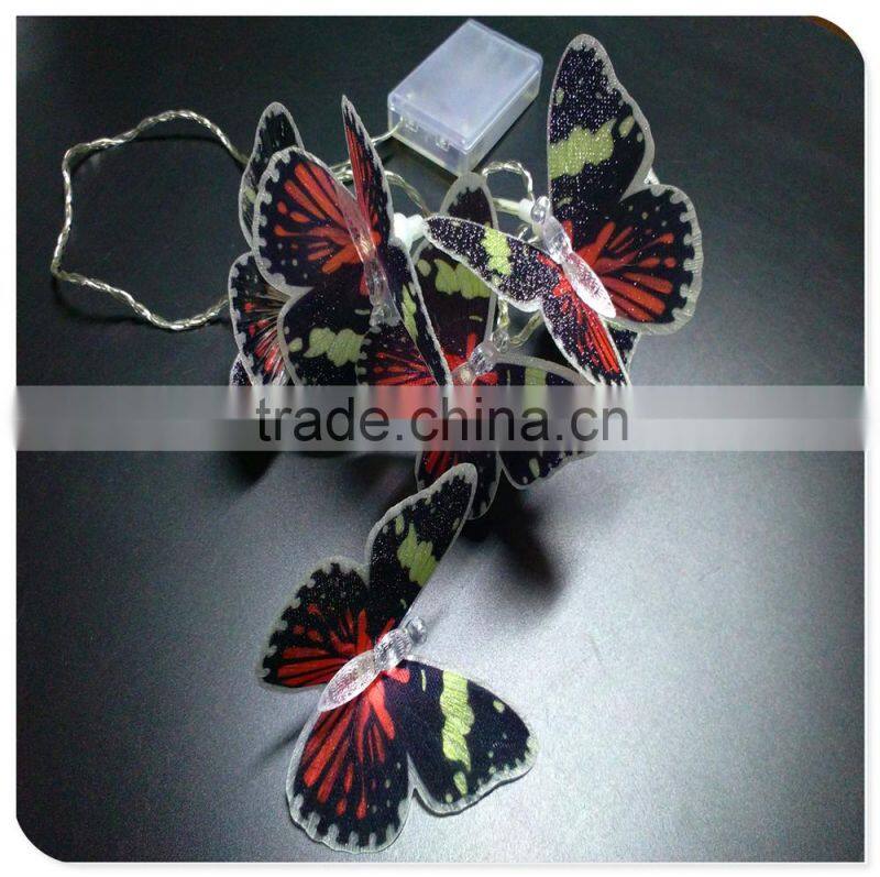 led butterfly fiber battery powered christmas lights for christmas ornament, animal decoration