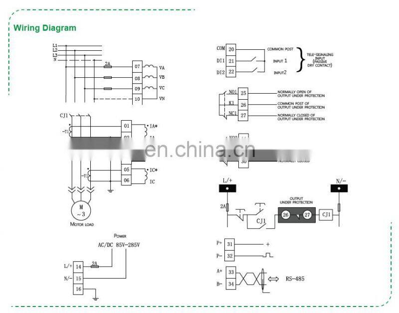Digital Three Phase Watt Hour Meter Din Rail Ethernet Energy Meter