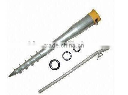 Custom made solar ground screw