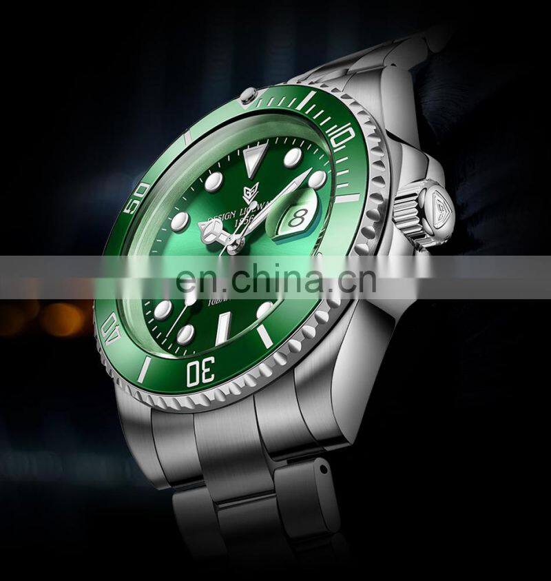 LIGE 6801 Luxury Automatic Watches Men Stainless Steel Waterproof Dive Watches Business Mechanical Watch
