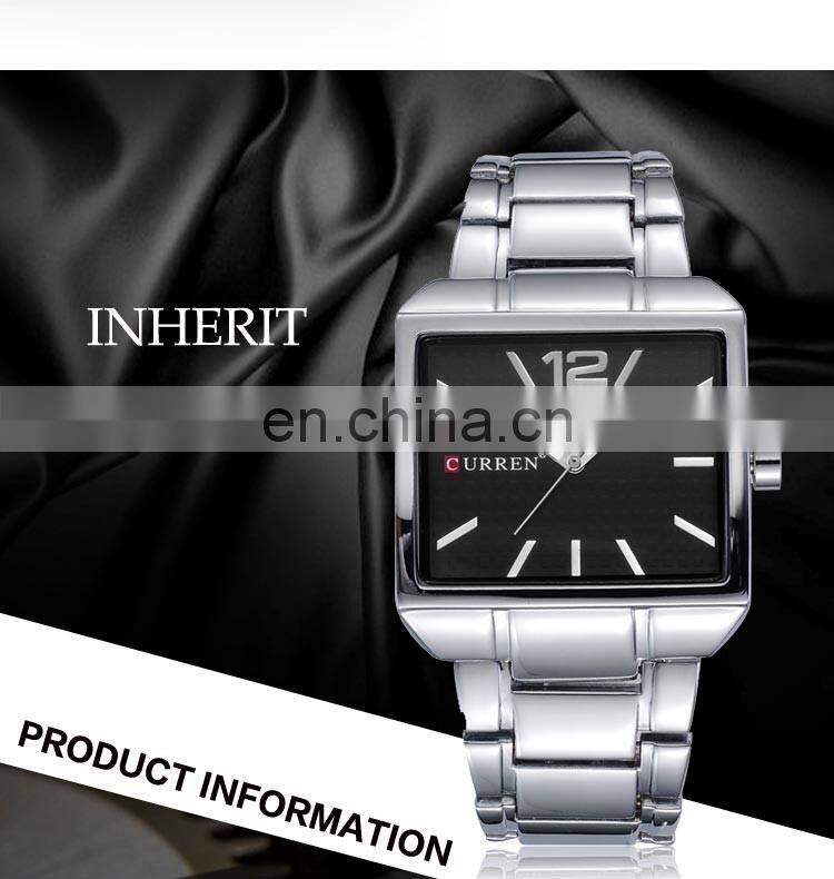 CURREN 8132 Sports Watches Quartz Analog Man Business Quality All Steel Watch 3 ATM Waterproof Watch