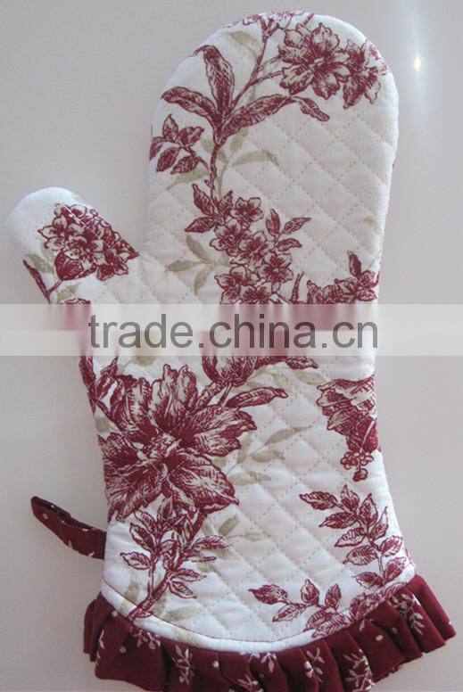 printed quilted cotton fabric kitchen microwave oven glove