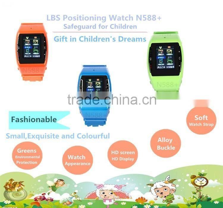Hot-sale N588 BT Smart watch with SOS Emergency GPS Tracking device wrist watch for child apply to Android & IOS smart Phone