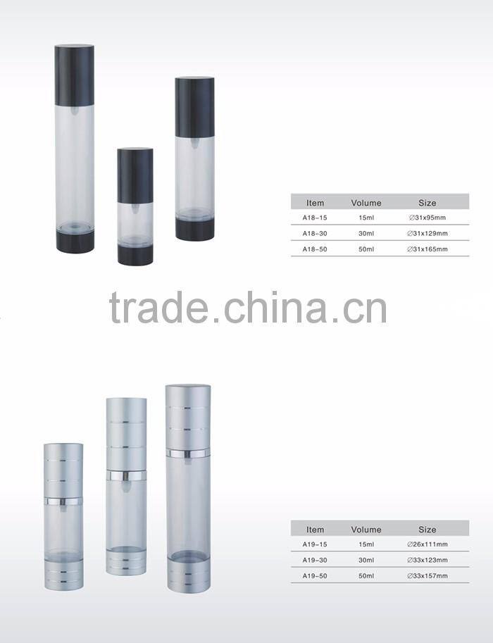 Manufacturer new design pet airless bottle,airless pump bottle