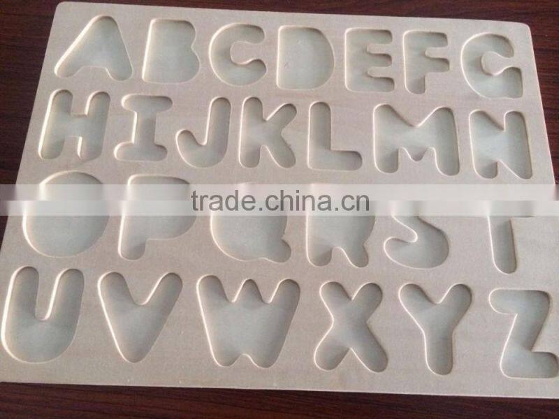 2015 The Natural Process Of Wooden Puzzles Toy Most Popular Kids Learning Letters