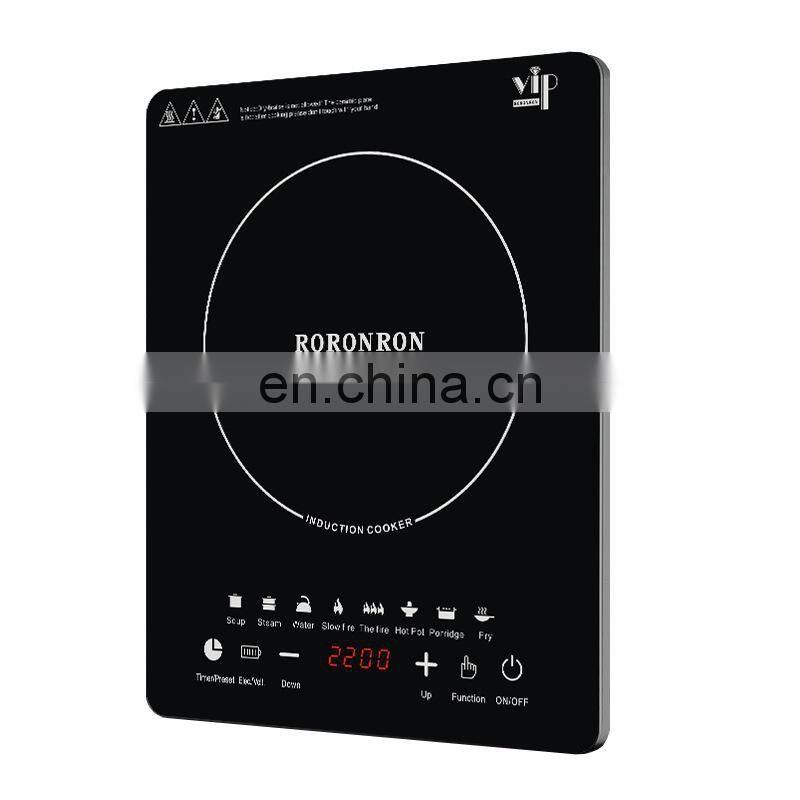 110v/220v Induction cooker 2000W touch control black color easy to operate rice soup milk hotpot rice keep warm function