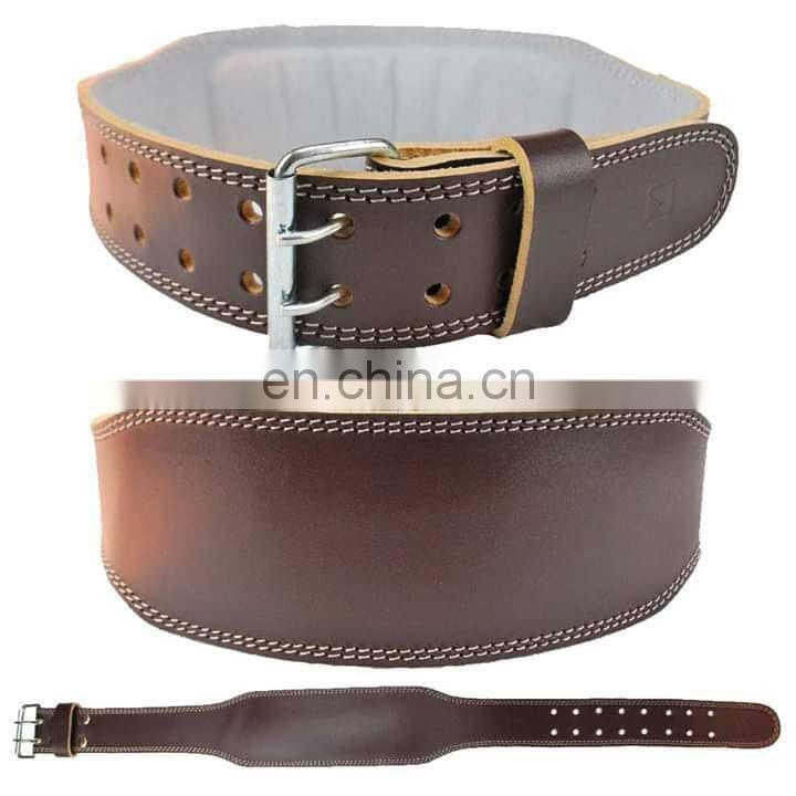 Wholesale price high quality custom logo gym fitness Leather Weight lifting Belts Weight Lifting Belt 4 inches 6 inches belts