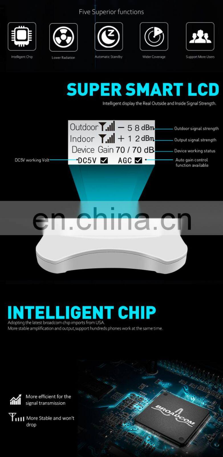 ALLINGE MDZ3242 Mobile Phone Signal Booster Cell Phone Amplifier Signal Booster Amplifier For 3G 4G