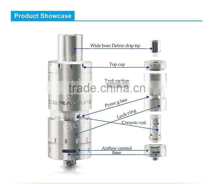 New Mod Vape 2016 RTA Tank Cerabis Sub Ohm Tank with ceramic wick vertical coil 0.5ohm