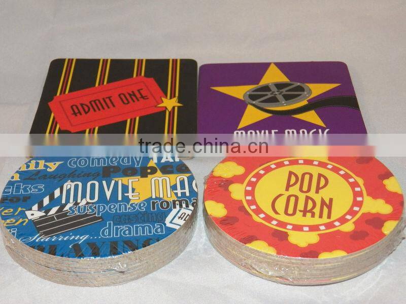 Silicone coaster, custom rubber cardboard coaster, 2D/ 3D paper coasters for beer