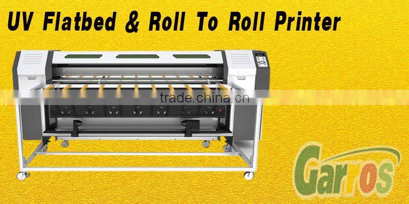 Garros Large Format UV Flatbed Printer DX5 Head With Roll To Roll Together
