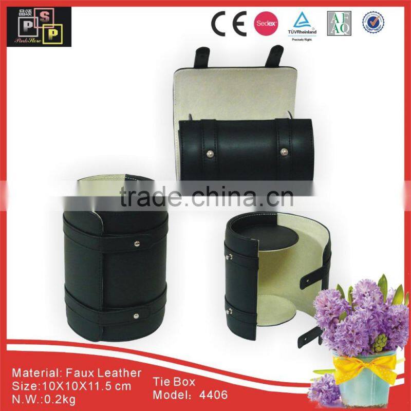 China supplier excellent classic black round tie box