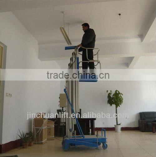 column lift mast hydraulic electric protable telescopic elevated one man lift platform/man lift