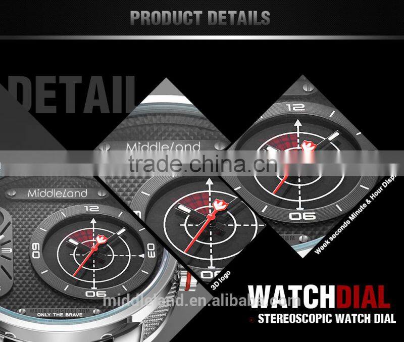 2015 hot fashion double time watch cheap leather band watches