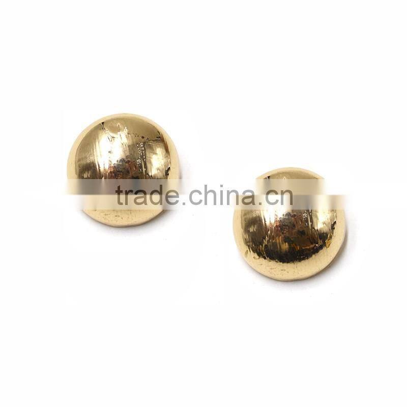Minimalism Unisex 14k Yellow Gold Ball Stud Earrings for Boys and Girls