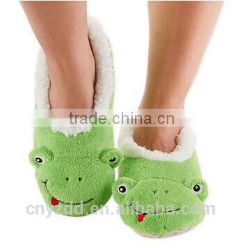 Animal Heads Super Cozy Soft Coral Fleece Lined Footcoverings/Soft Stuffed Footcoverings with Skid Resistant Sole