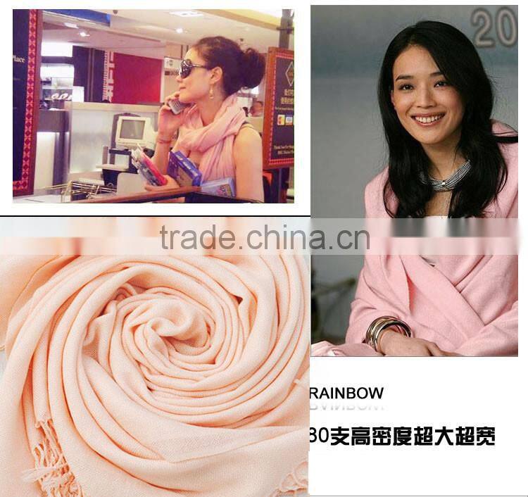 Hot Red Plain Acrylic Scarf With Tassels Wholesale Cheap Pashmina