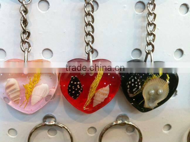 Tortoise amber key chain,Promotional key chain with inset shell,amber keychain pendant