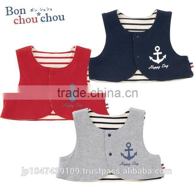 Japanese wholesale products high quality cute cotton0-3 month baby vest unisex toddler clothing kids wear infant clothes