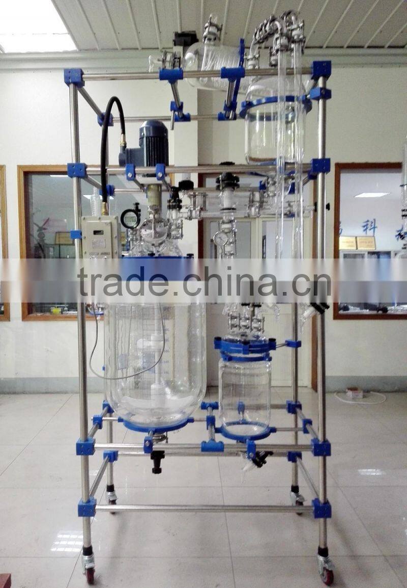 100L Customized Glass Reactor for Distillation and Reflux