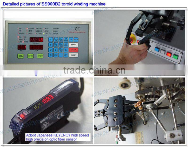automatic fine wire toroidal winding machine(SS900B2 series wire D 0.07~0.25mm) replace JOVIL toroidal winder