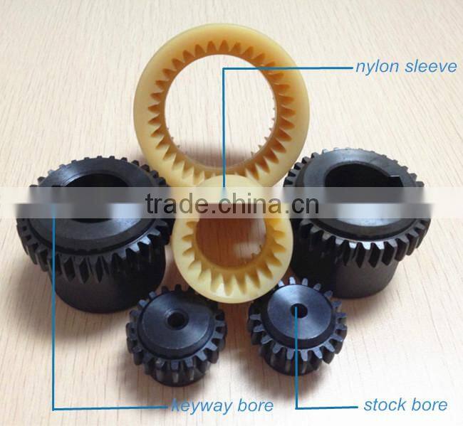 Standard nylon sleeve Curved teeth gear couplings
