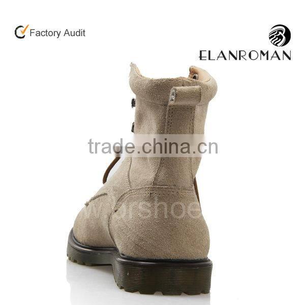 Suede leather upper rubber bottom boots cowboy boot casual style