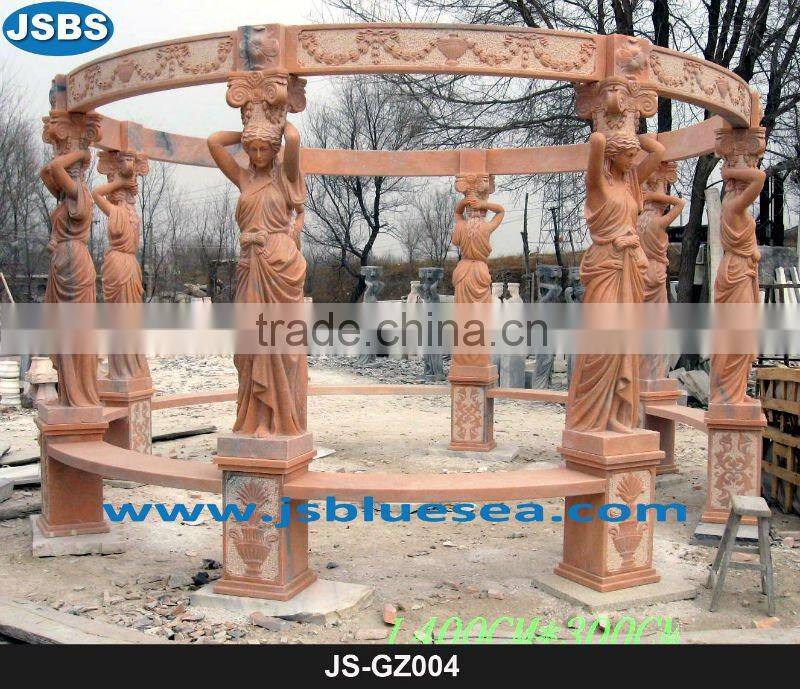 France style marble lady statue pavilion