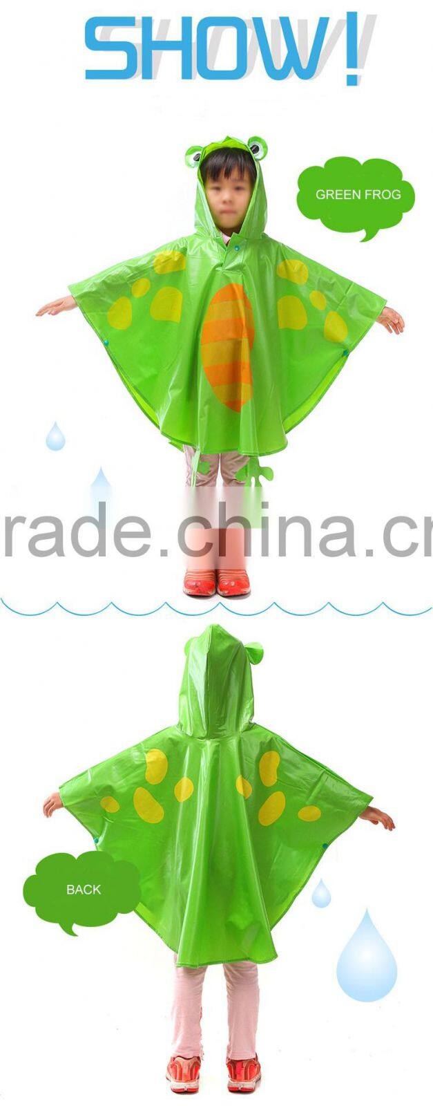 Factory direct PVC animal model of children poncho