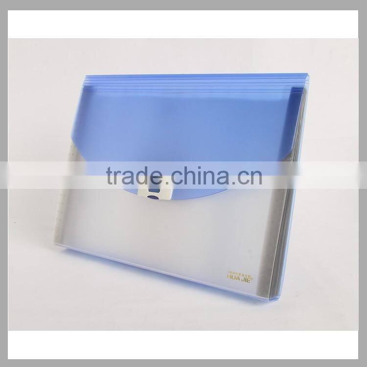 Plastic document case portfolio folder business file expanding bag with 12 pockets