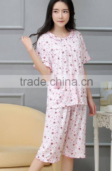 100% cotton women pajamas wholesale cheap price