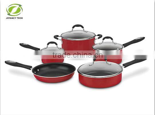 Red Color Painting Non-stick & Ceramic Coated Cookware Set Pots and Pans