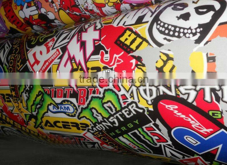 New design for bomb vinyl sticker with air channels