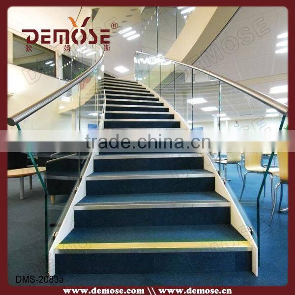 hardwood stair treads/outdoor stair railing with stainless steel