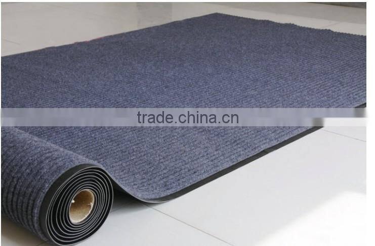 polyester stripe with pvc backing from china carpet factory