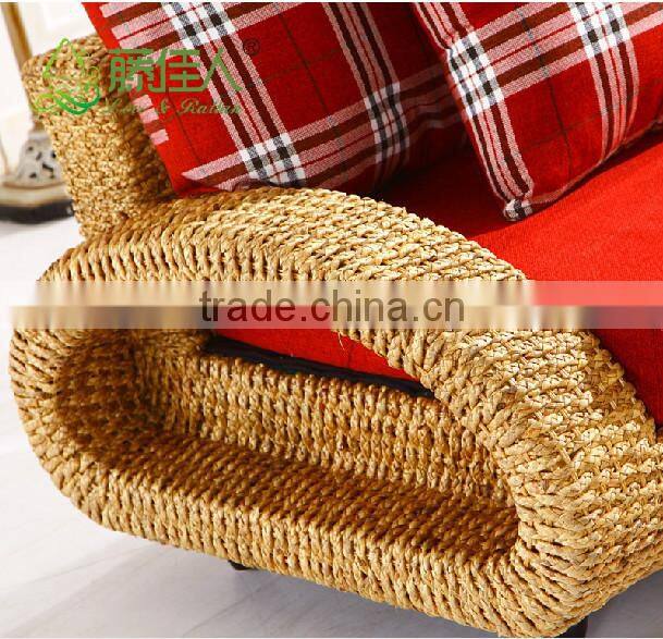Modern Interior Wicker Handicraft Hand Woven Living Room Sofa Couch Set Natural Rattan Indoor Furniture