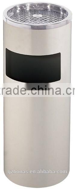 China factory colorful round standing not rust trash can with ashtary